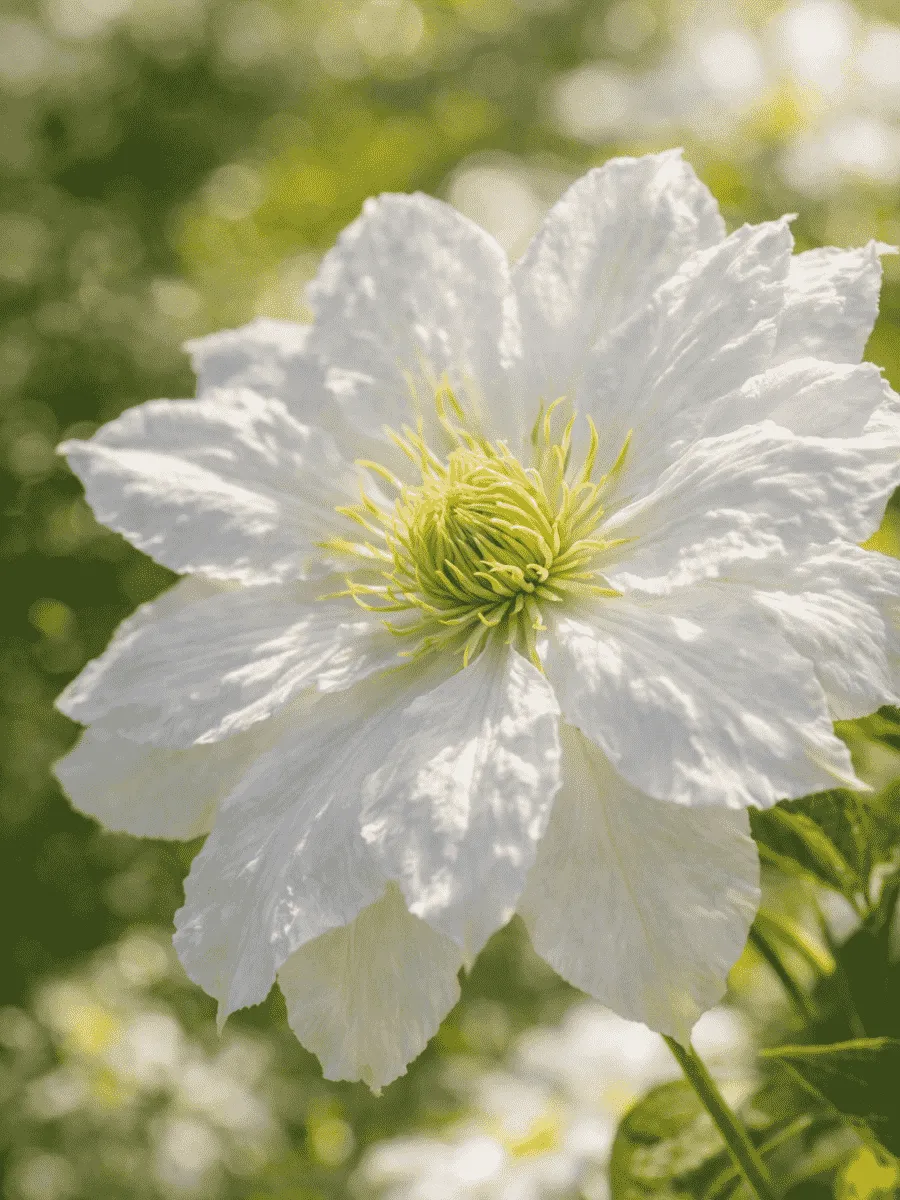 Клематис цельнолистный  White Arabella